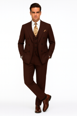 double-breasted-suits-vested-suits-wool-fabric-apolo-king-brand-solid-brown-suit