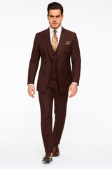 double-breasted-suits-vested-suits-wool-fabric-apolo-king-brand-solid-brown-suit
