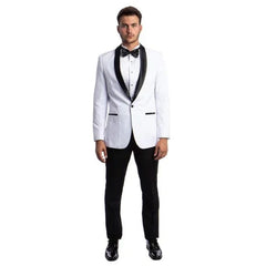 Mens White Tuxedo 2-PC Slim Fit, By Azzuro - Men's Tuxedo USA