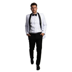 Mens White Tuxedo 2-PC Slim Fit, By Azzuro - Men's Tuxedo USA