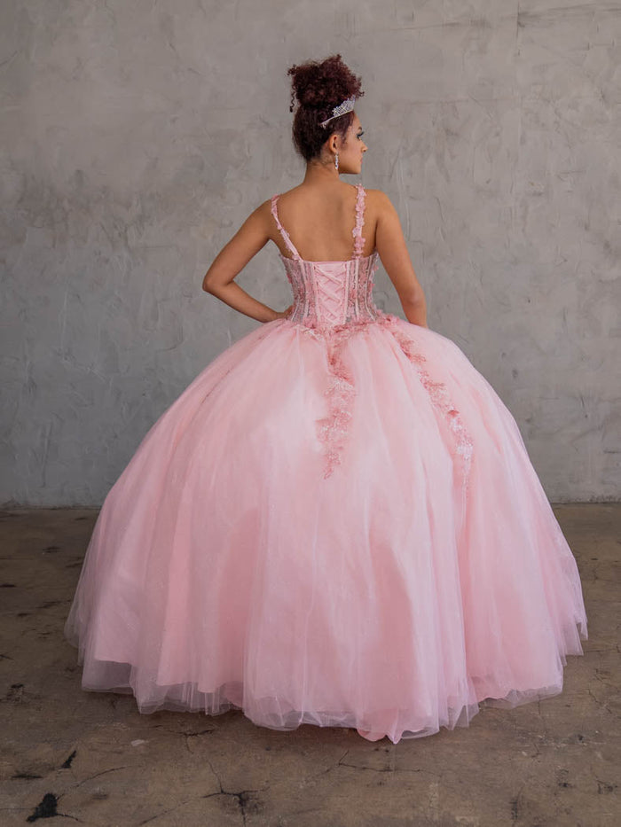 Calla SCL-30006 Sleeveless Quince Dress Detachable Cape Sleeve Ball Gown