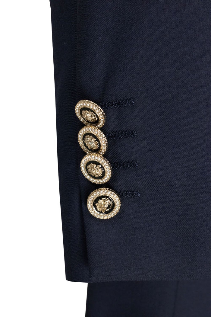 Midnight Navy Modern Fit Double-Breasted Tuxedo Blazer