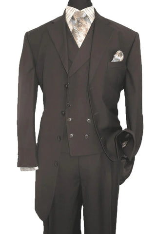 Brown Wedding Suit - Jacket + Pants - Brown Tuxedo - Brown Groomsmen 4 Button Suit