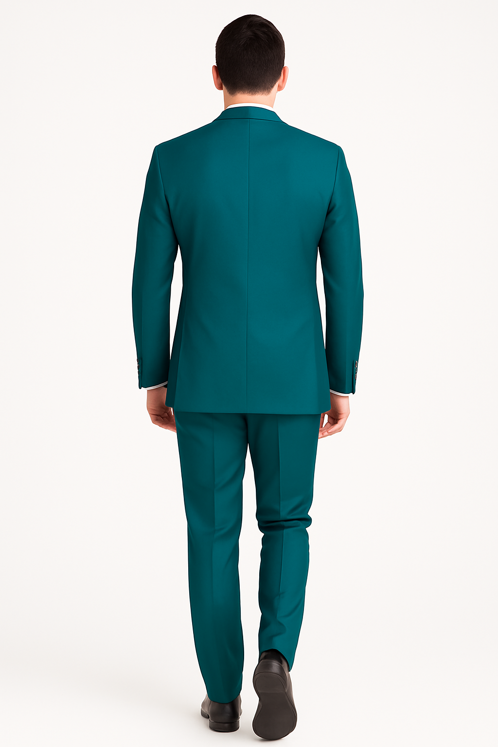 Mens Teal Tuxedo Shawl Collar - Sateen Collar in Teal Blue Color Suit