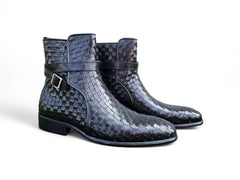 basket-weave-calfskin-buckle-boot