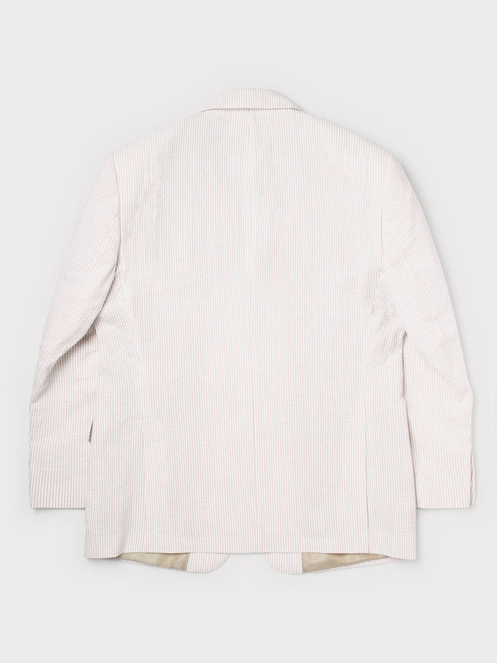 Natural Striped Seersucker Jacket