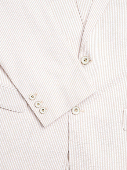 Natural Striped Seersucker Jacket