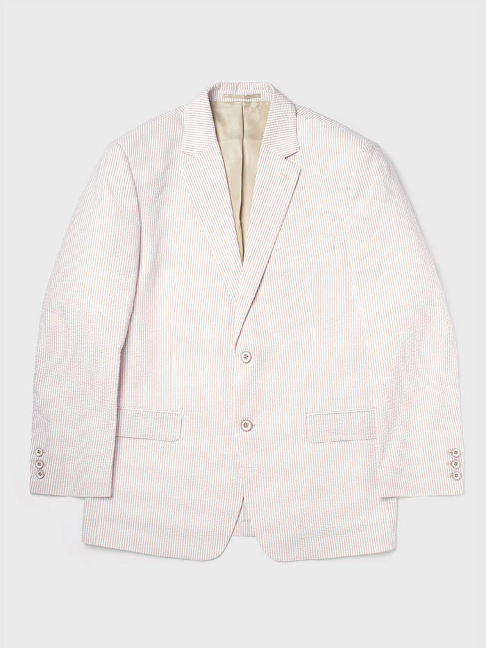 Natural Striped Seersucker Jacket