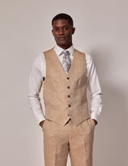 Mens Linen Suit For Beach Wedding - Summer  Suit in Beige - Men's Tuxedo USA