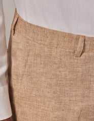 Mens Linen Suit For Beach Wedding - Summer  Suit in Beige Herringbone - Men's Tuxedo USA