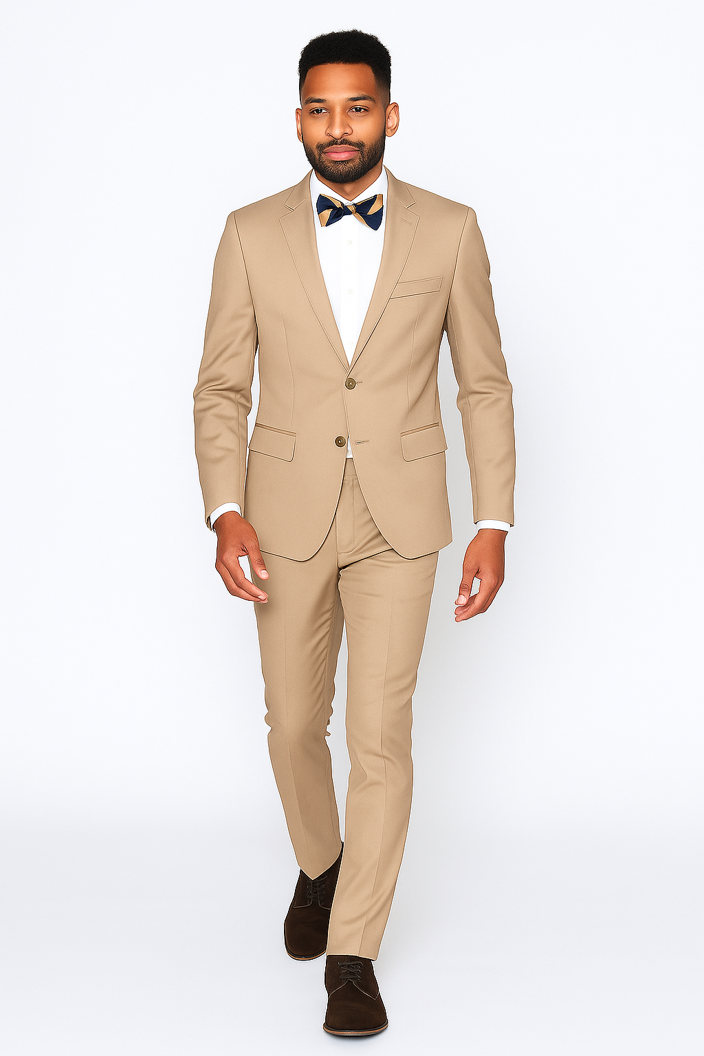 Beige Slim Fit Suit for Men by Rossiman Rossi ƒ?? Tailored Skinny Fit Formal Suit