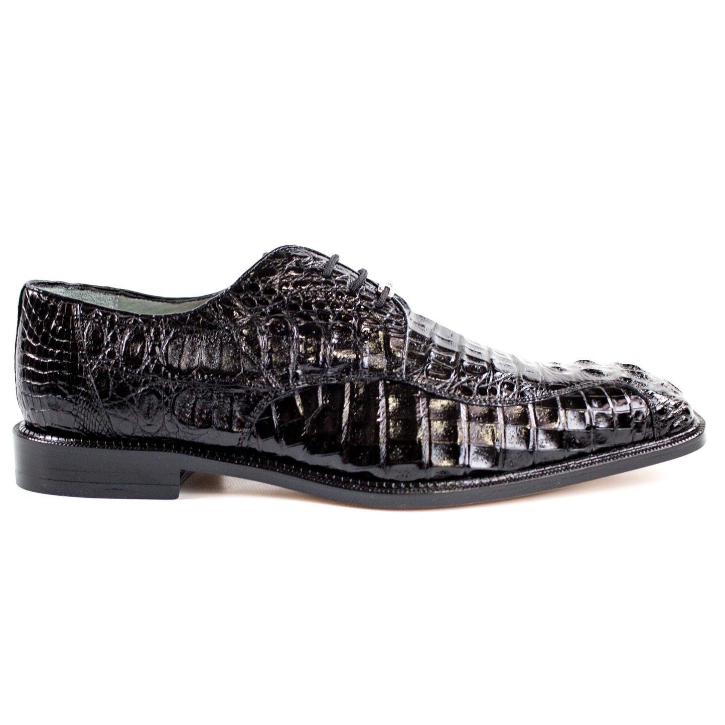 Mens Belvedere Chapo Caiman Crocodile Hornback Dress Shoe