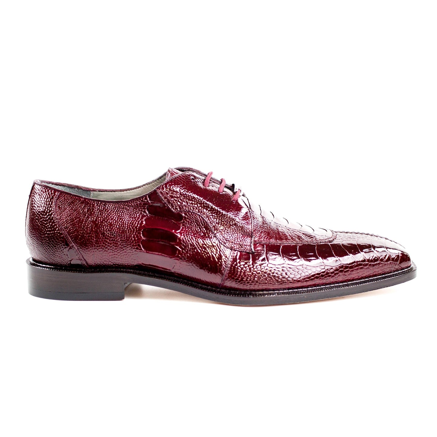 Mens Belvedere Siena Ostrich Leg Split Toe Dress Shoe in Navy