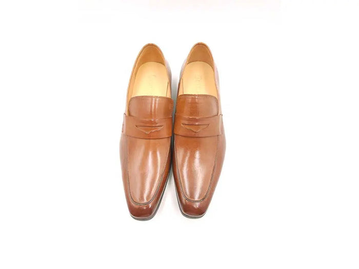 Carrucci Beveled Square Toe Penny Loafer