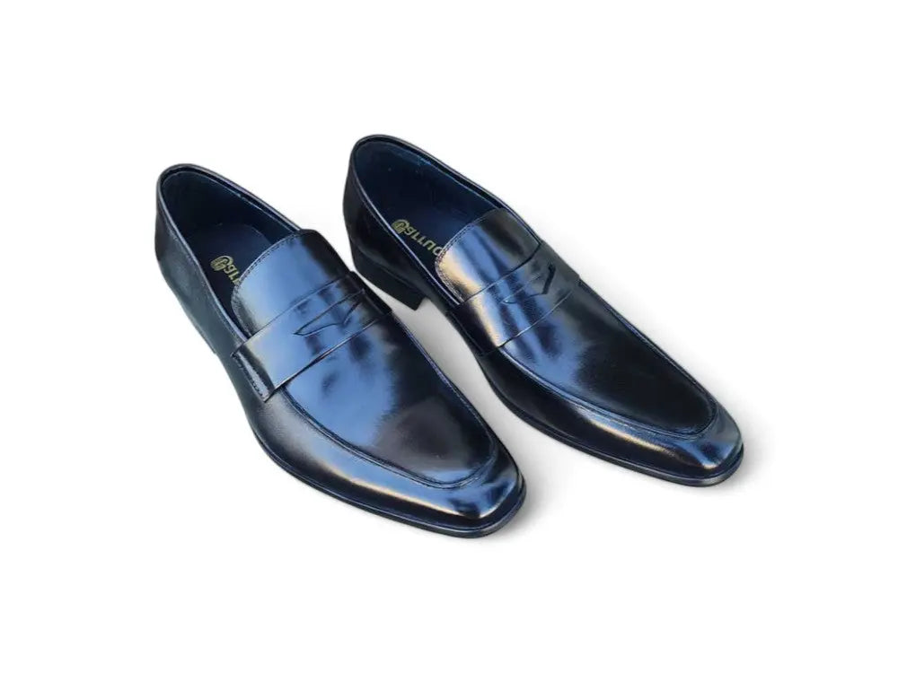 Beveled Square Toe Penny Loafer Carrucci