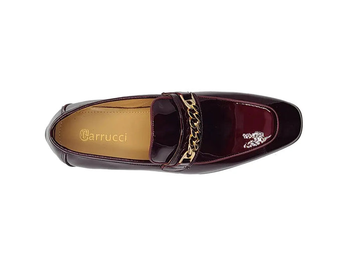 Carrucci Beveled Squared Toe Patent Leather Loafer