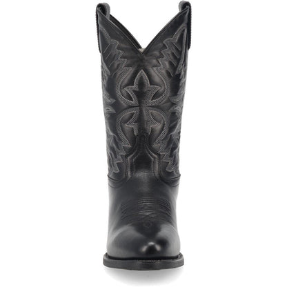 Laredo Birchwood Black Leather Round Toe Boots for Men