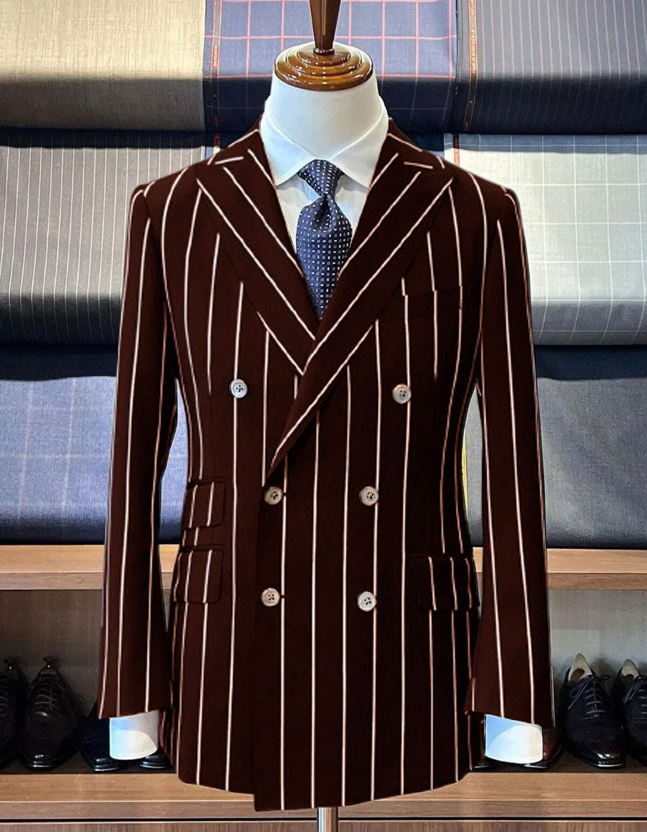 34 Black Pinstripe Suit - Gangster Suit - 1920's Suit - Double