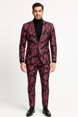 mens-black-and-pink-floral-tuxedo-suit-magento-fucia-plumish-color-slim-fit-2-piece-embroidered-outfit-for-weddings-prom-and-formal-events
