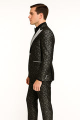 black-and-silver-floral-tuxedo-suit-for-men-luxury-two-piece-formal-suit-with-satin-lapel-and-bow-tie