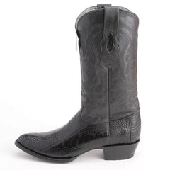los-altos-black-western-boots-genuine-ostrich-skin