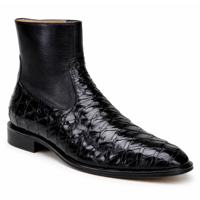 Belvedere London Black Genuine Crocodile Dress Shoe