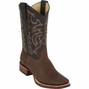 Los Altos Boots - Mens Dress Cowboy Boot - Low Priced Brown Square Toe Western Boots- in Brown