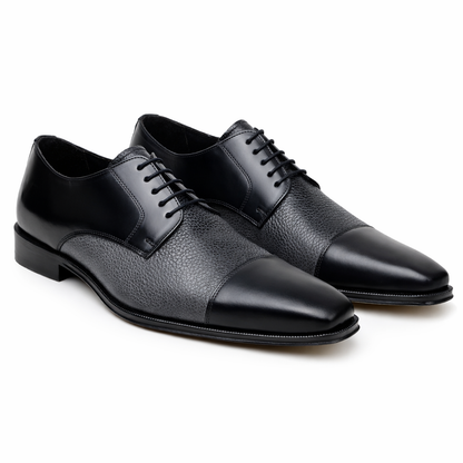 Belvedere Alexander Black/Grey Genuine Crocodile Oxford