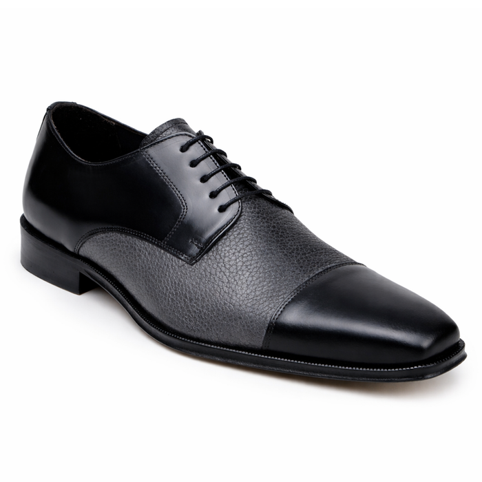 Belvedere Alexander Black/Grey Genuine Crocodile Oxford