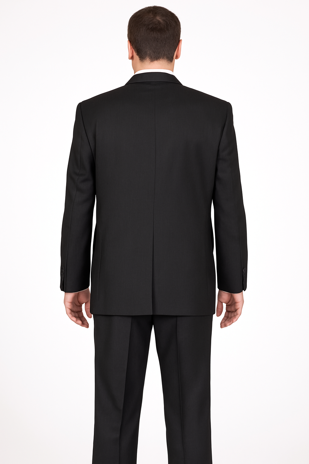 Pleated Suit - Mens Suits With Pleated Pant -  Regular Fit Suit - Black Regular Suit