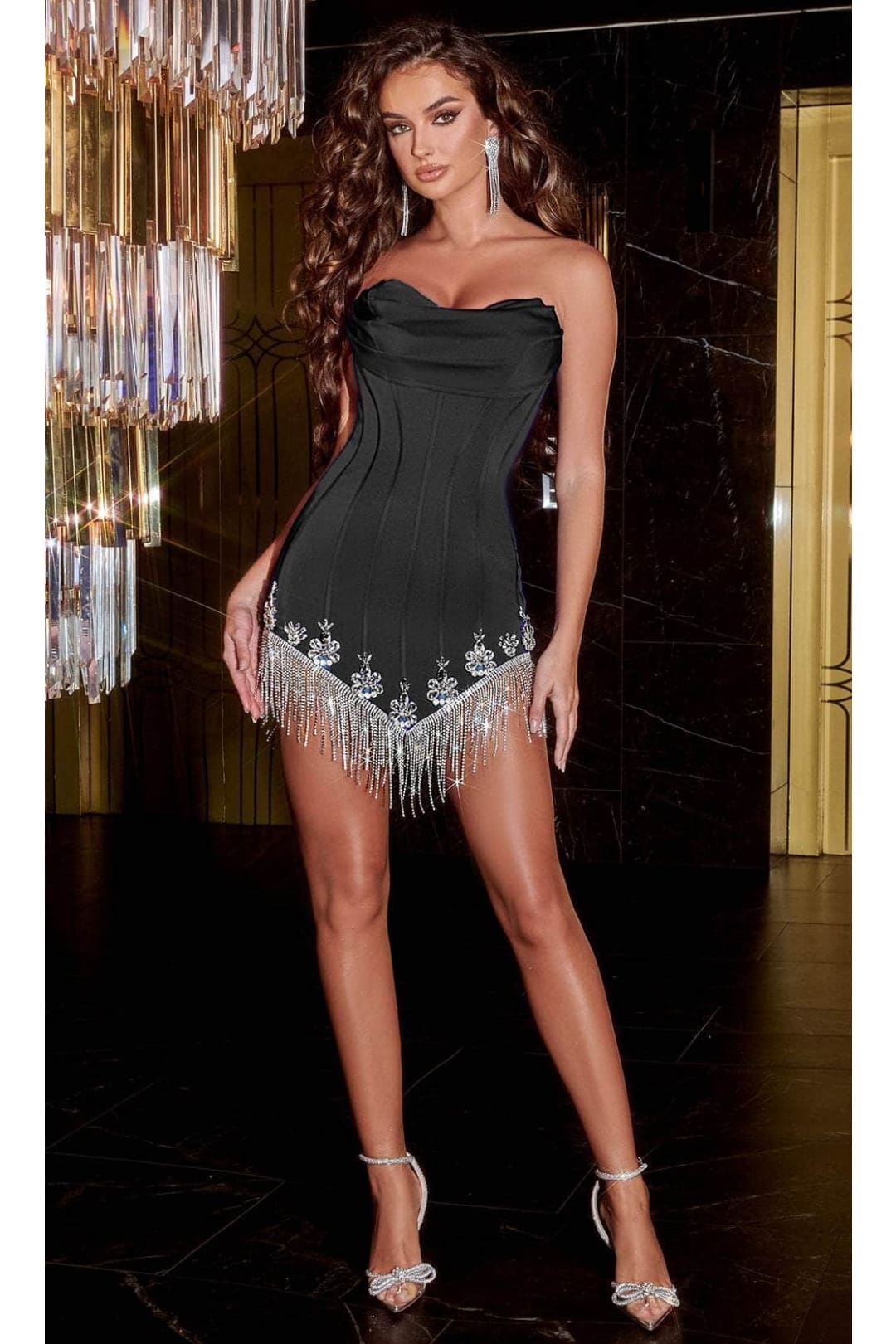 Great Gatsby Dress Womens Costume in Black Style PS23178
