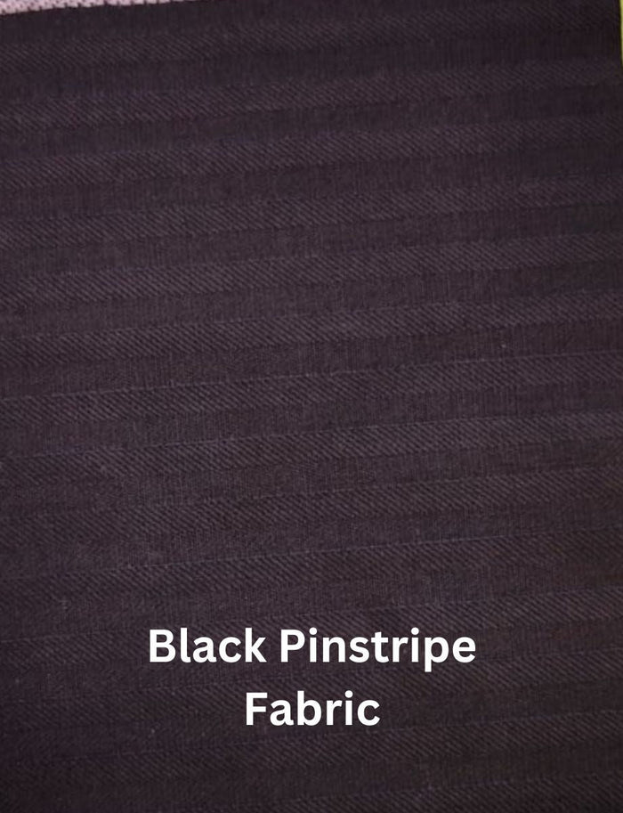 Black Pinstripe suit Fabric for men's