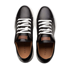 men-s-black-leather-sneakers-by-mezlan-made-in-spain-brand - Size: 8