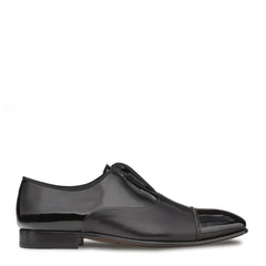 Mezlan Mens Shoes Black Patent / Calf Skin Leather Formal Slip On Loafers - Men's Tuxedo USA