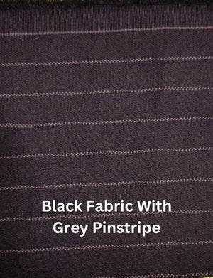 Black Fabric With Grey Pinstripe for suit