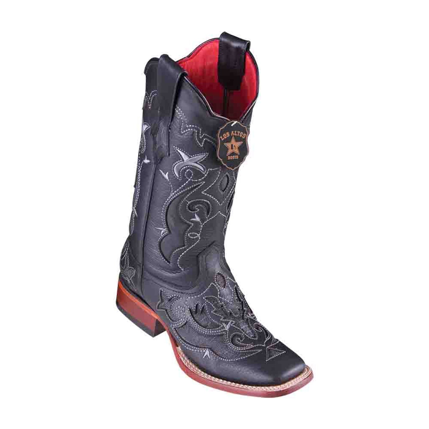 Los Altos Teju Lizard Black Square Toe Womenƒ??s Boot