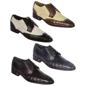 Lombardy Caiman Belly & Calfskin Wingtip Shoes