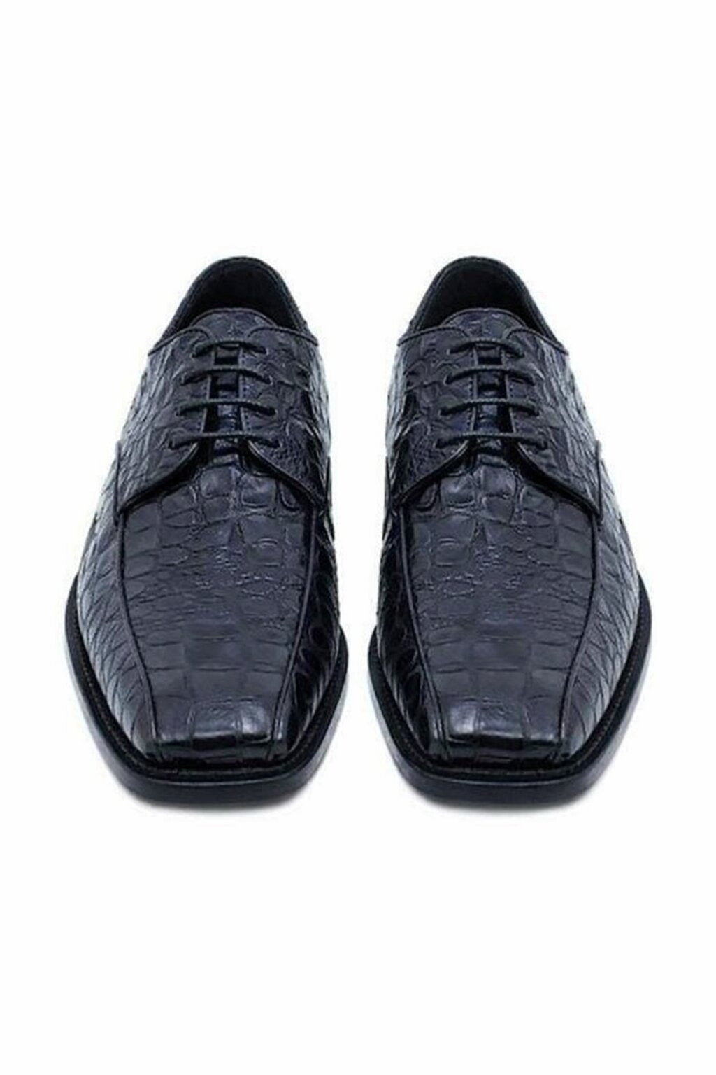 Mens Gator Belly Dress Shoe Exotic Los Altos Black