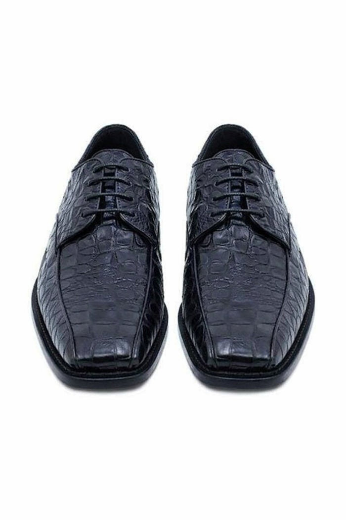 Mens Gator Belly Dress Shoe Exotic Los Altos Black