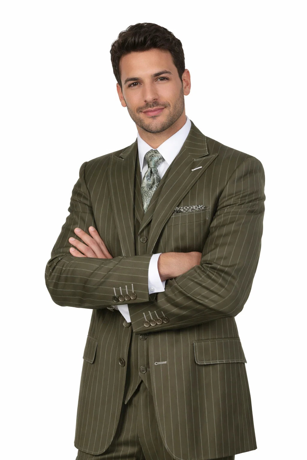 Bold Olive Green Fashion 3-Piece Set