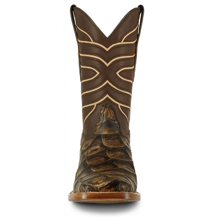 Botas de Pescado Pirarucu Original en Horma Rodeo Cuadrada