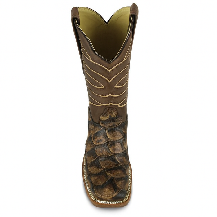 Botas de Pescado Pirarucu Original en Horma Rodeo Cuadrada