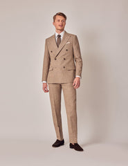 Mens Linen Suit For Beach Wedding - Summer  Suit in Brown - Men's Tuxedo USA