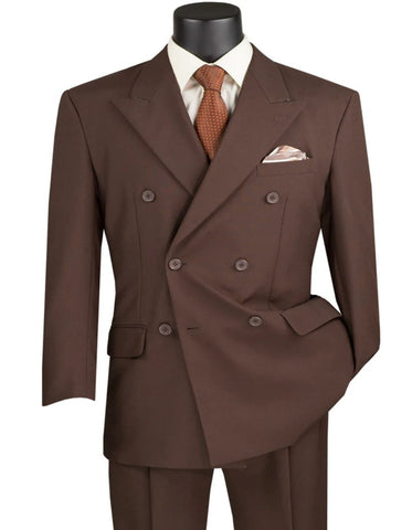 Pleated Suit - Mens Suits With Pleated Pant -  Regular Fit Suit - Brown Suit - Men's Tuxedo USA