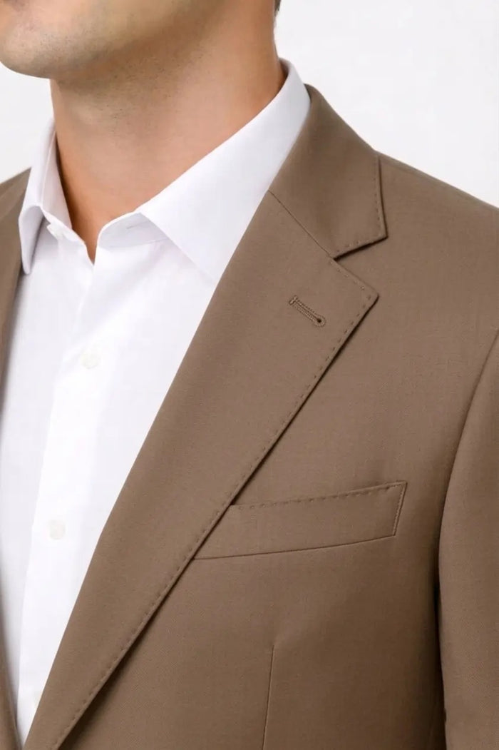 Men’s Brown Sport Coat Blazer – Classic Tailored Fit Dress Jacket