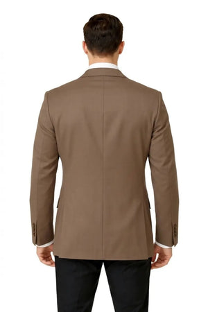 Men’s Brown Sport Coat Blazer – Classic Tailored Fit Dress Jacket