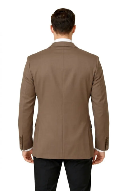 Men’s Brown Sport Coat Blazer – Classic Tailored Fit Dress Jacket