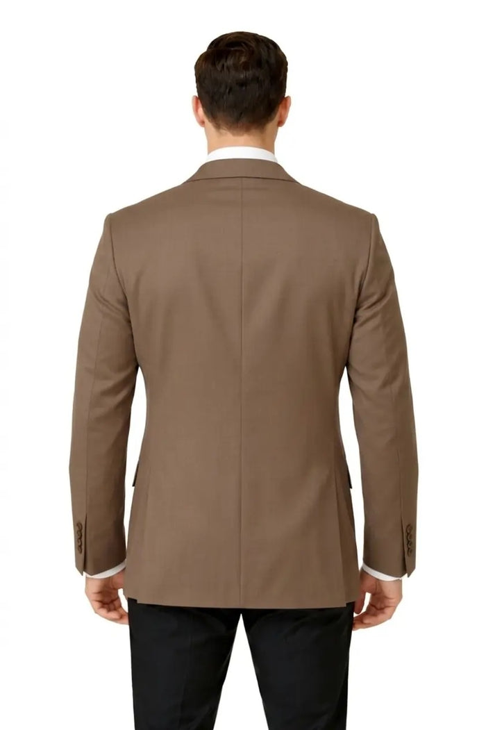 Men’s Brown Sport Coat Blazer – Classic Tailored Fit Dress Jacket