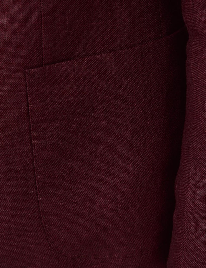 Mens Linen Suit For Beach Wedding - Summer Suit in Burgundy - Men's Tuxedo USA