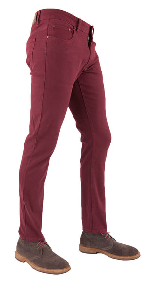 Jeans in Burgundy, Skinny fit